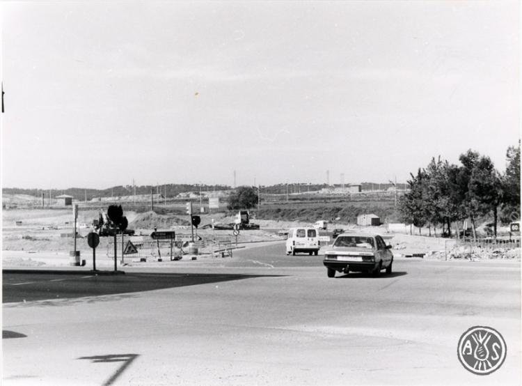 Obres construcció de la rotonda de Can Feu. Sabadell