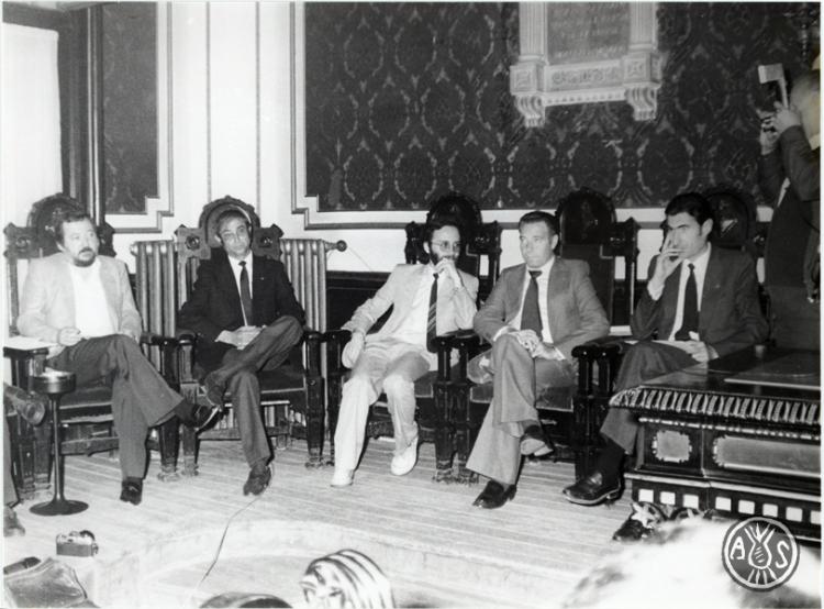 Presa de possessió de l'alcalde i regidors. Eleccions municipals de maig del 1983. Sabadell
