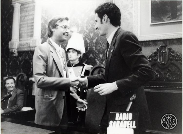 Presa de possessió de l'alcalde i regidors. Eleccions municipals de maig del 1983. Sabadell