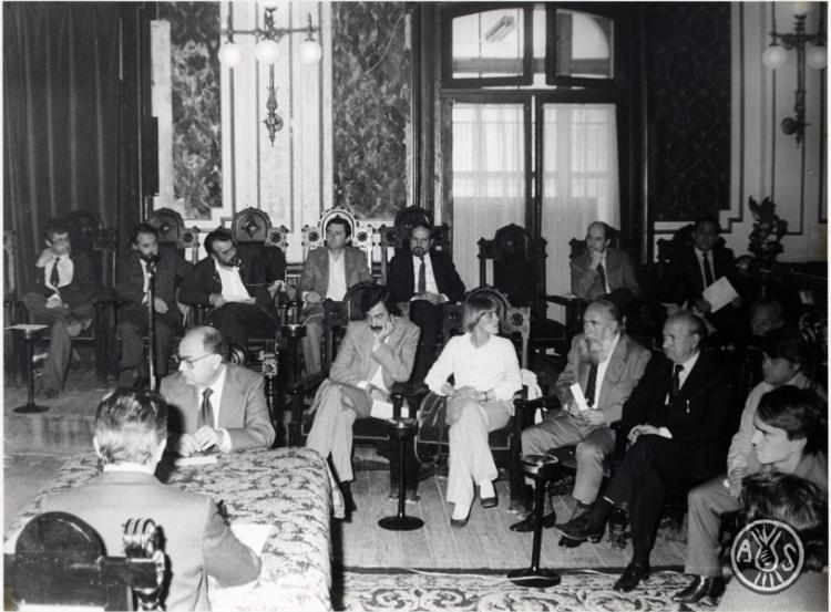 Presa de possessió de l'alcalde i regidors. Eleccions municipals de maig del 1983. Sabadell