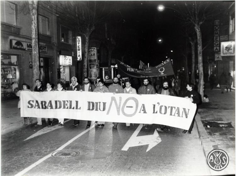 Manifestació contra la OTAN. Sabadell