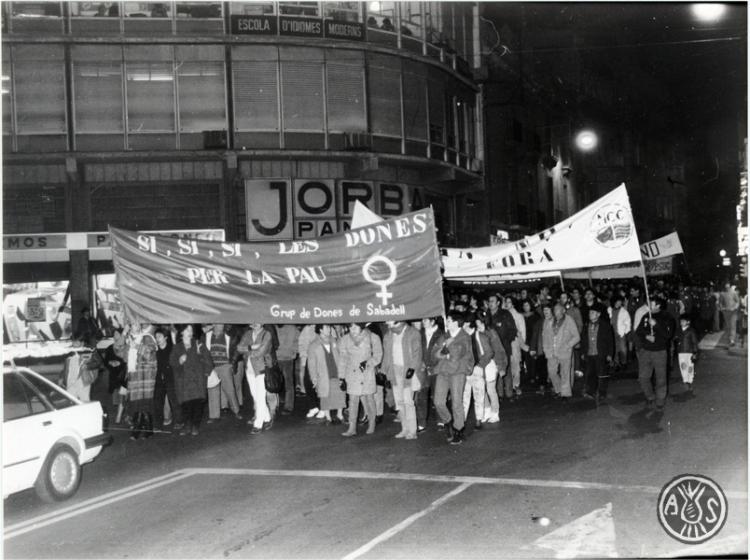 Manifestació contra la OTAN. Sabadell