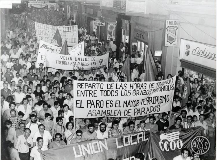 Manifestació contra l'atur. Sabadell