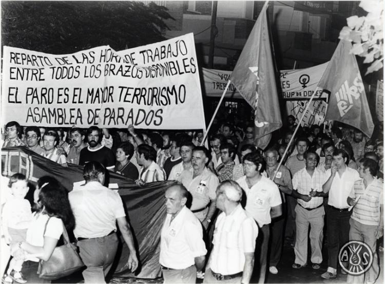 Manifestació contra l'atur. Sabadell