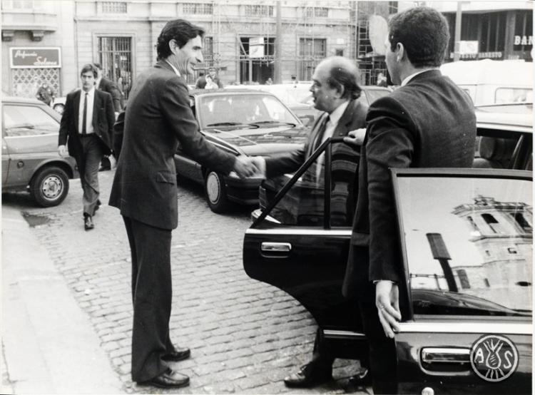 Visita de Jordi Pujol (president de la Generalitat) a Sabadell