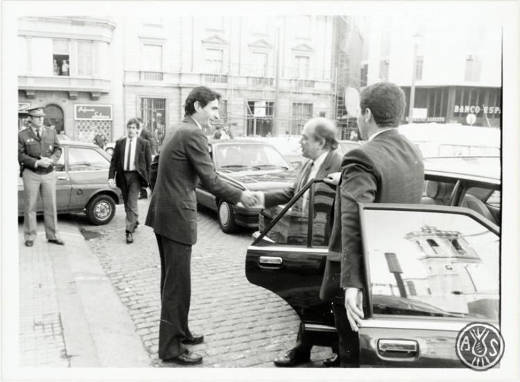 Visita de Jordi Pujol (president de la Generalitat) a Sabadell