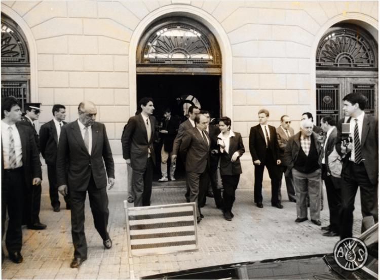 Visita de Jordi Pujol (president de la Generalitat) a Sabadell