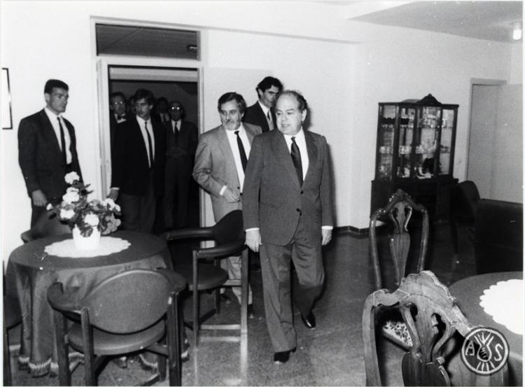 Visita de Jordi Pujol (president de la Generalitat) a Sabadell