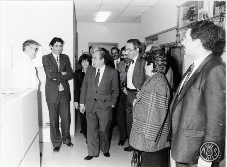 Visita de Jordi Pujol (president de la Generalitat) a Sabadell