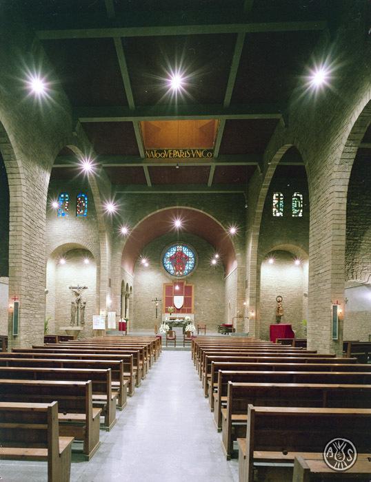 Interior de l'església parroquial del Santíssim Salvador