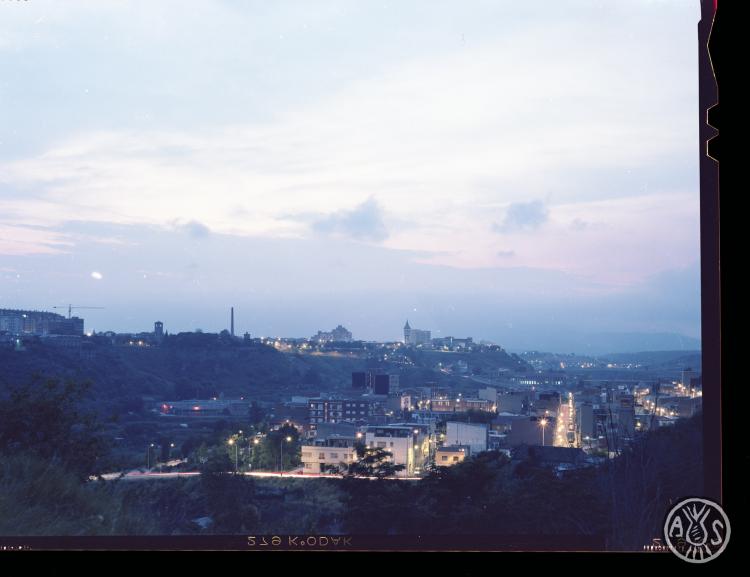 Perfil de Sabadell des de la riba del riu Ripoll