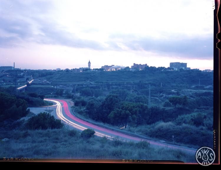 Posta de sol amb el perfil de Sabadell