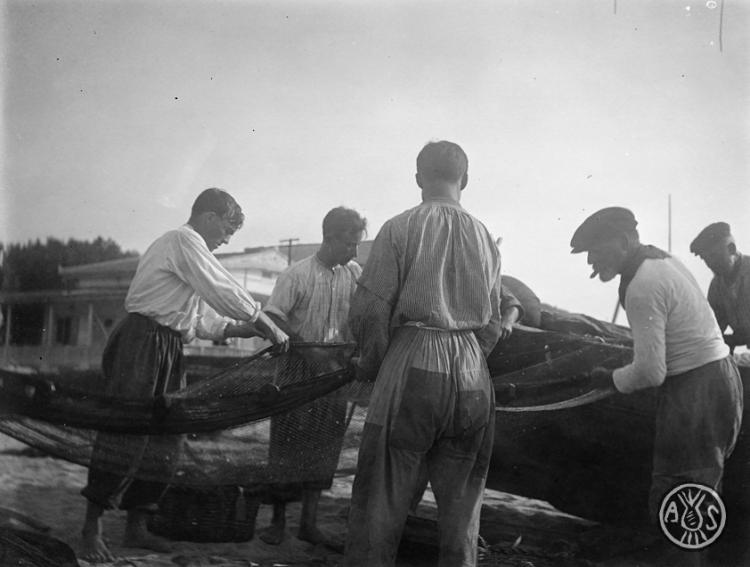 Pescadors a Caldes d'Estrac