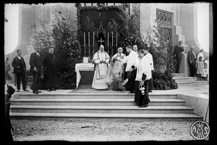 Cerimònia de benedicció de la Torre de l'Aigua. Sabadell