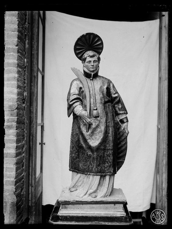 Imatge de Sant Vincenç, patró de l'església de Sant Vicenç de Jonqueres. Sabadell