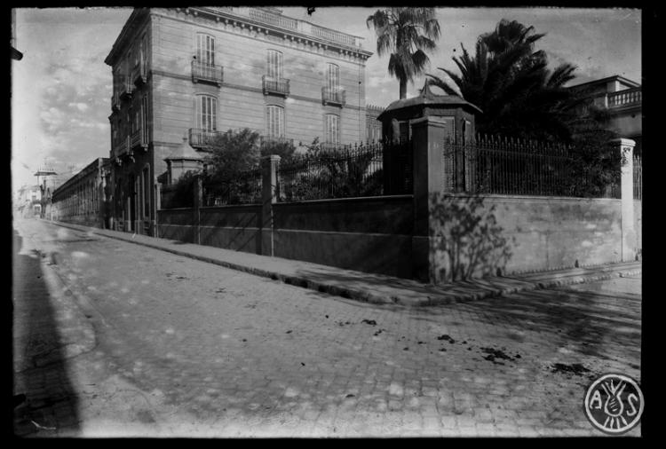 Sabadell. Aspecte parcial de la casa i fàbrica Mateu Brujas