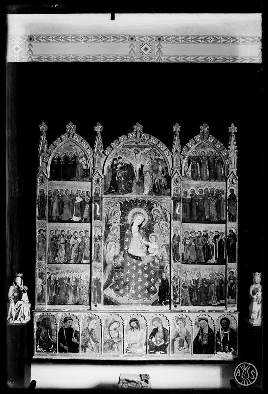 Retaule de Tots els Sants, pintat per Pere Serra l'any 1375. Sant Cugat del Vallès