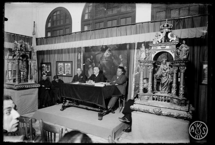 Acadèmia Catòlica. Presidència de l'Acadèmia Catòlica en la clausura de l'exposició Rosariana. Sabadell