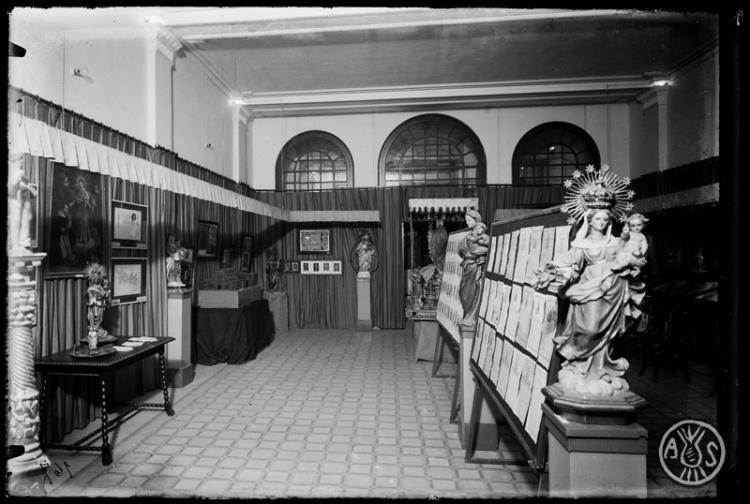 Aspecte sala Acadèmia Catòlica. Exposició Rosariana. Sabadell