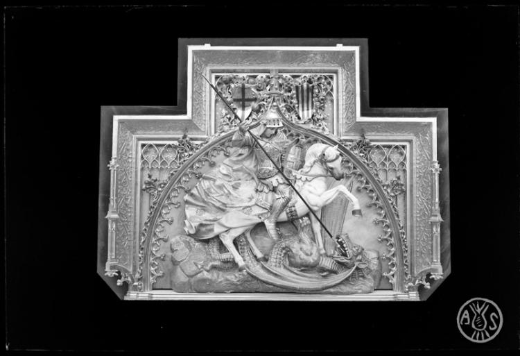 Altar de Sant Jordi matant el drac. Església de Sant Feliu. Sabadell
