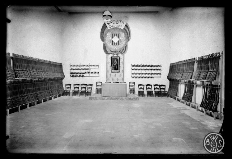 Sala d'armes del Sometent en un local al carrer Sant Quirze. Sabadell