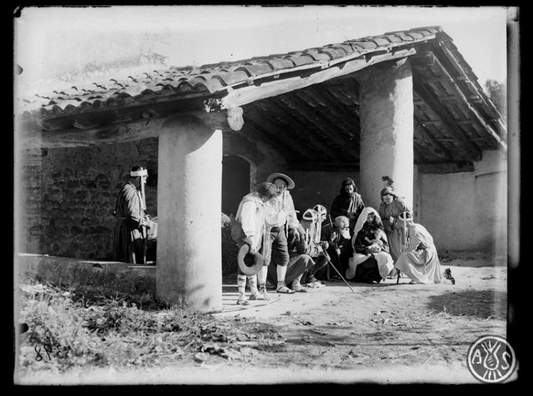 Representació d' Els Pastorets, a la masia de Can Vilar. Sabadell