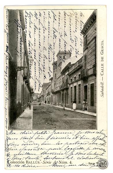 Sèrie A. Núm. 4. Sabadell. Calle de Gracia