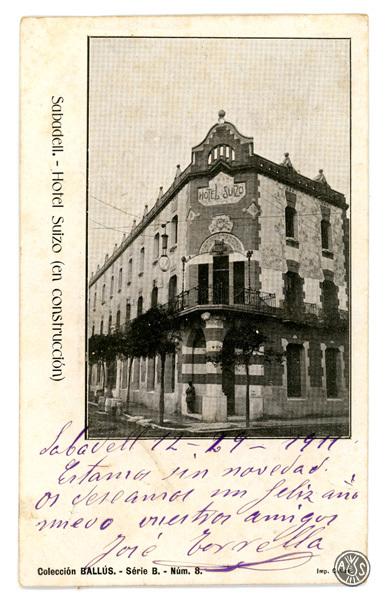 Sèrie B. Núm. 8. Sabadell. Hotel Suizo (en construcción)