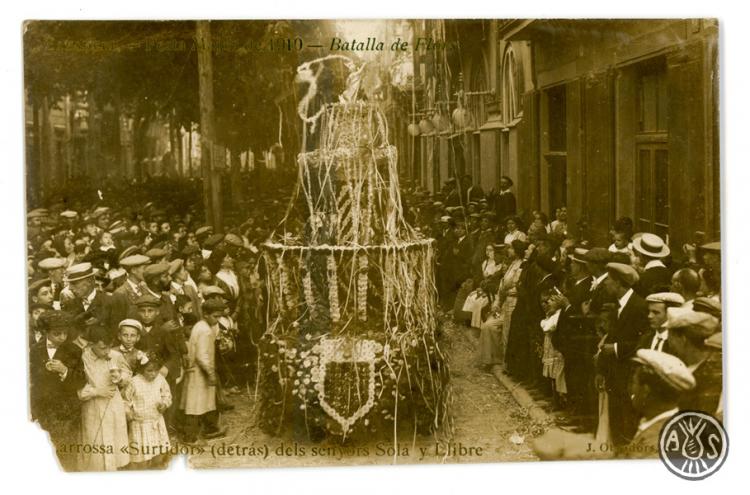 Sabadell. Festa Major de 1910. Batalla de les flors