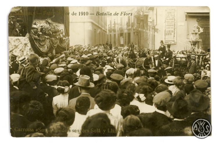Sabadell. Festa Major de 1910. Batalla de les flors