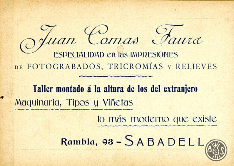 Àlbum Guia Artístich y Anunciador de Sabadell.
