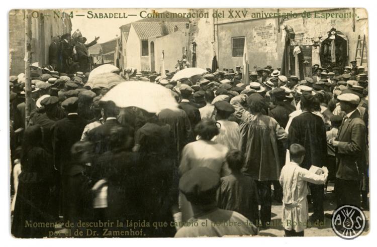 J.O. Nº 4. Sabadell. Commemoración del XXV aniversario del Esperanto.