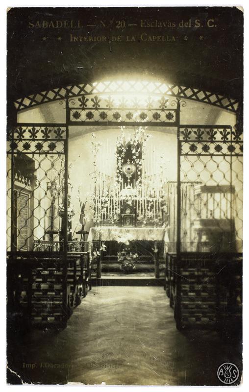 [Sabadell- Nº 20- Esclavas del S.C. Interior de la capella]