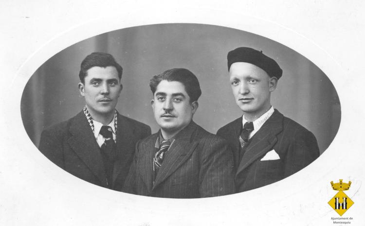 Retrat d'estudi de tres homes