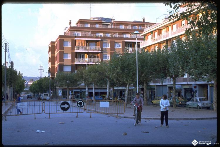 Obres prèvies a l'actual plaça del Coll. 