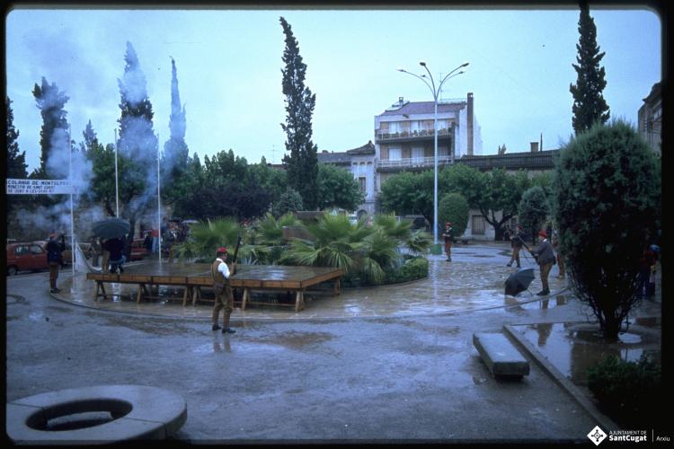 Trabucaires a la plaça d'Octavià.