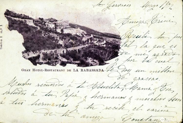 Serie I nº1. Gran-Hotel Restaurant de la Rabassada.