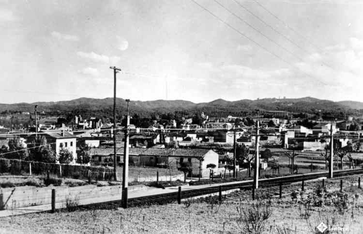 Vistes de Sant Cugat del Vallès des del Colomer. 