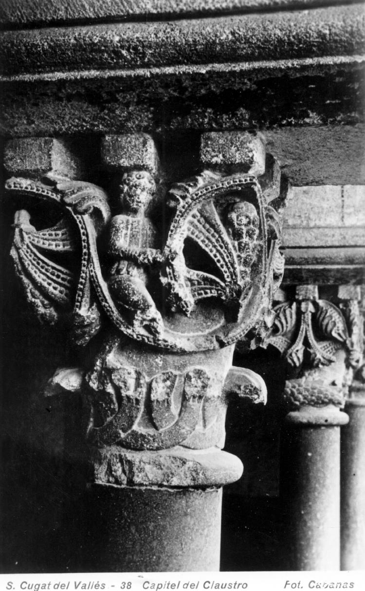 S. Cugat del Vallés - 38. Capitel del Claustro. Fot. Cabanas.