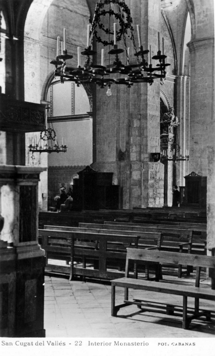 San Cugat del Vallés - 22. Interior Monasterio. FOT. CABANAS.