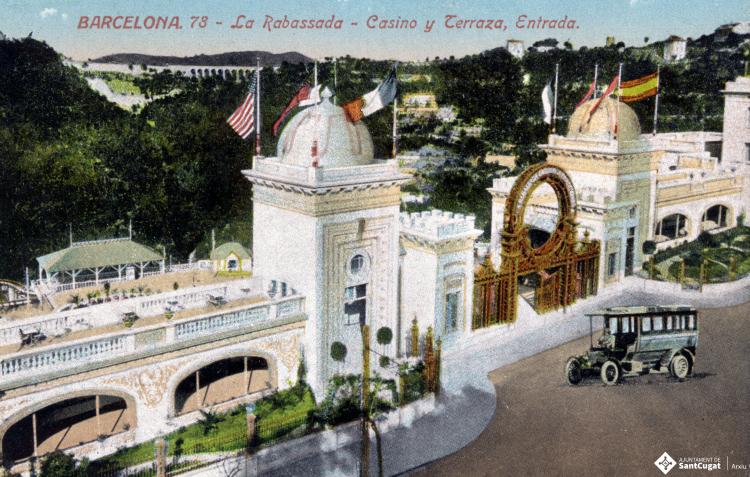 Barcelona. 78. La Rabassada. Casino  y Terraza, Entrada.