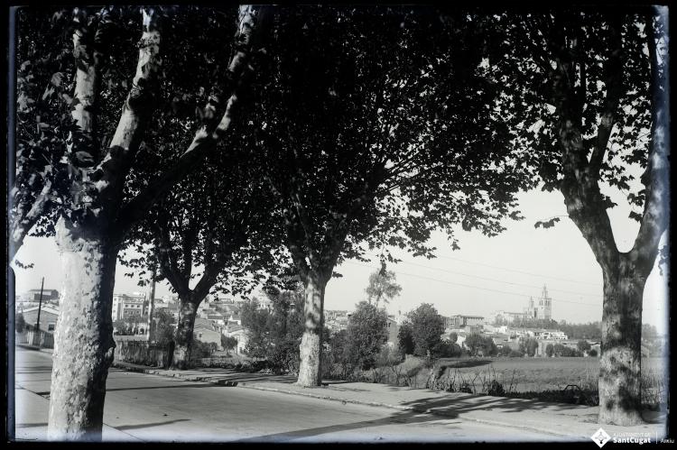Vista del Monestir de Sant Cugat del Vallès. 