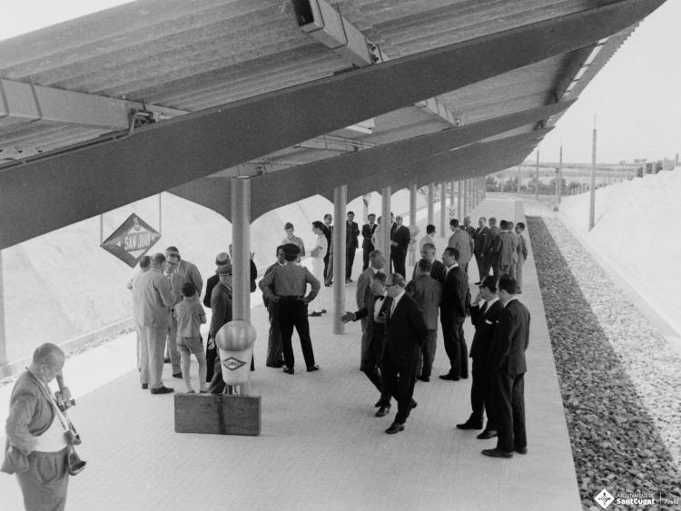 Visita institucional i benedicció de l'estació de ferrocarrils de Sant Joan.