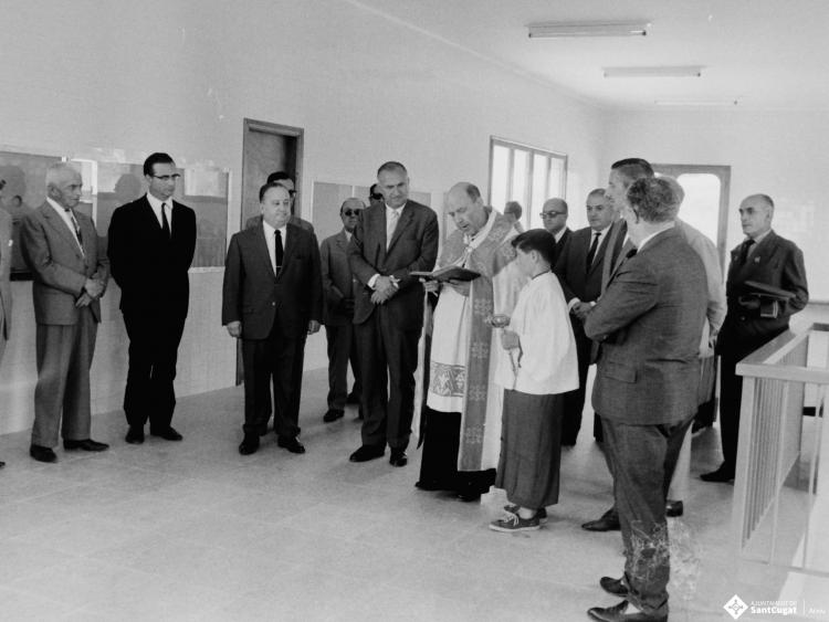 Visita institucional i benedicció de l'estació de ferrocarrils de Sant Joan.