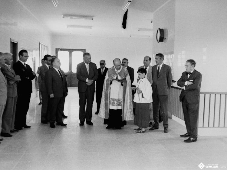 Visita institucional i benedicció de l'estació de ferrocarrils de Sant Joan.