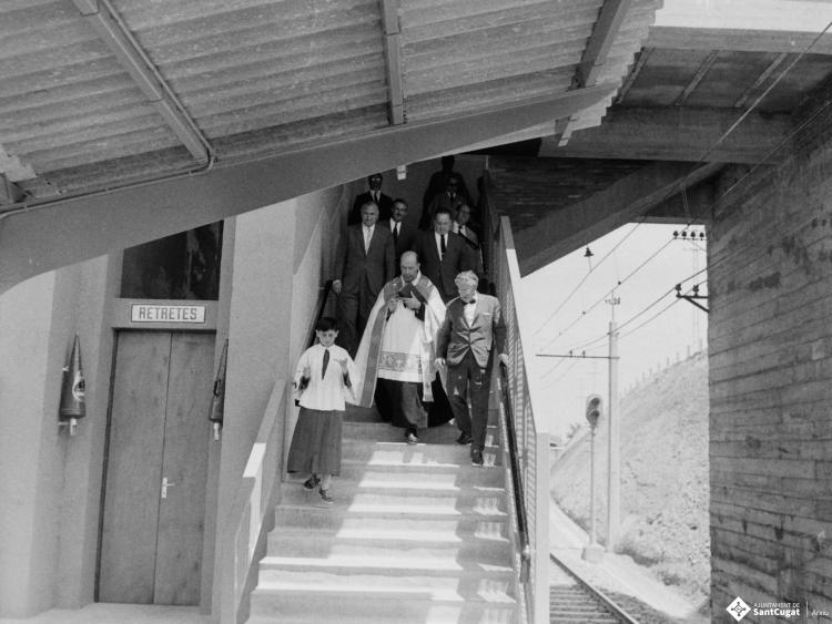 Visita institucional i benedicció de l'estació de ferrocarrils de Sant Joan.