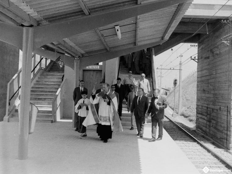 Visita institucional i benedicció de l'estació de ferrocarrils de Sant Joan.