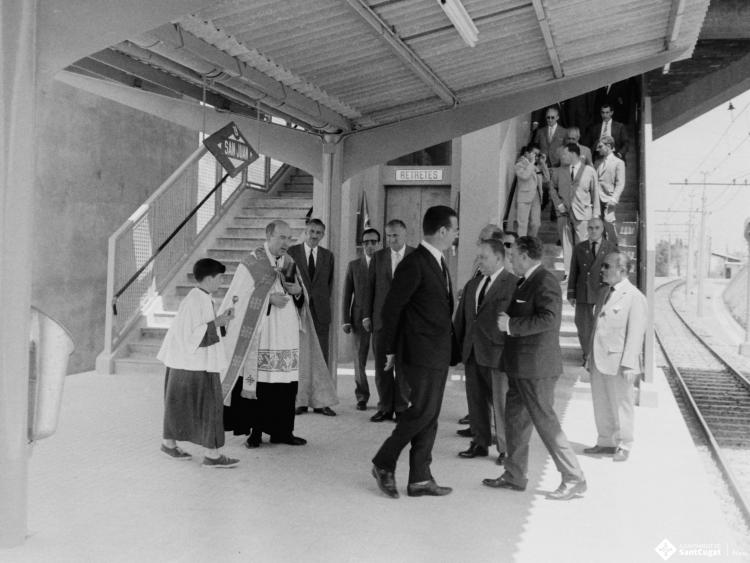 Visita institucional i benedicció de l'estació de ferrocarrils de Sant Joan.