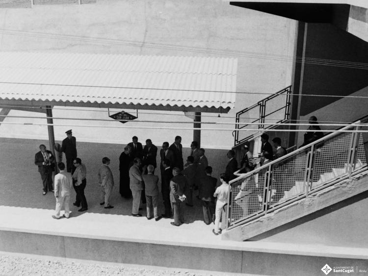 Visita institucional i benedicció de l'estació de ferrocarrils de Sant Joan.