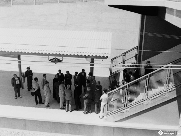 Visita institucional i benedicció de l'estació de ferrocarrils de Sant Joan.